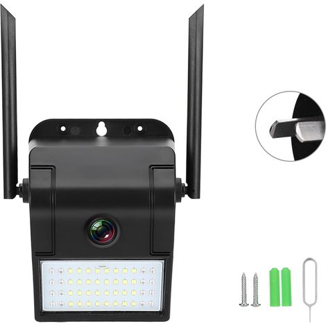 Caméra WiFi 1080P IP66 Étanche V380pro Montage Mural avec LED Détection Lumière 100-240V (Prise AU) (1/5)