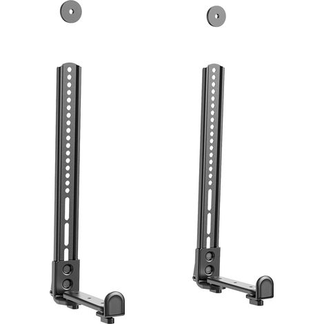 Support Barre de Son Universel, pour Barres de Son avec ou Alors sans Trous, pour Barres de Son Jusqu à 15kg Support d'extension VESA pour support mural de télévision/socle de télévision,noir (1/5)