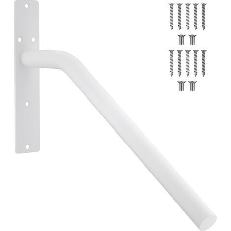Wandmontiertes Treppengeländer aus legiertem Stahl, stabiler Haltegriff für die Garage, weiß (1/5)