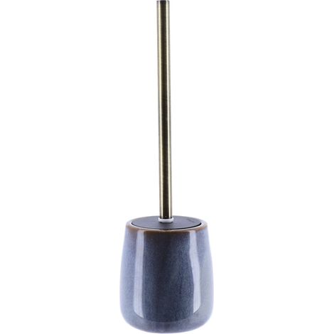 Brosse WC avec support en céramique Bleu émaillé - TENDANCE (1/3)