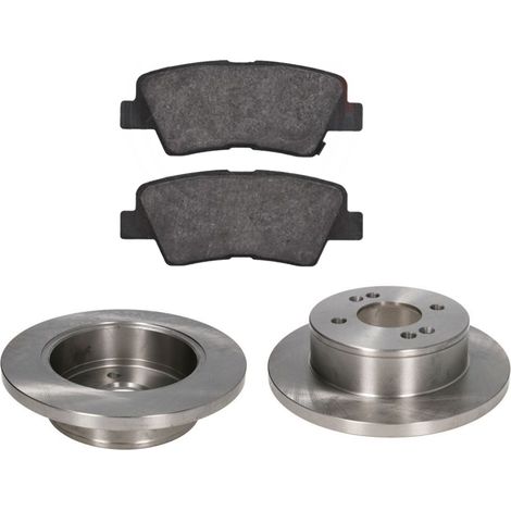 KIT FRENI POSTERIORI compatibile con HYUNDAI i10 (BA,IA) - DISCHI + PASTIGLIE OEM: FDB4387 / 18398 /SOSTITUZIONE DIRETTA/BASSA POLVERE/SILENZIOSO (1/5)