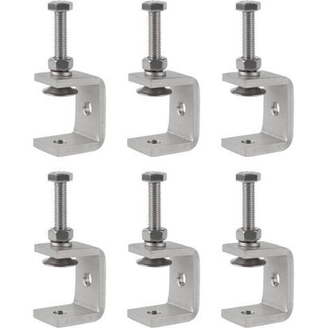 Mini Serre Joints C Acier Inox 30mm Lot de 6 Pièces Réglables, Pinces pour Travaux Bois, Soudage et Menuiserie (1/5)