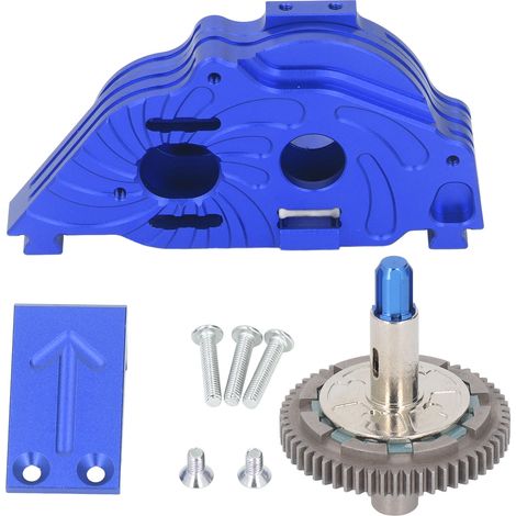 Jeu de carter de boîte de vitesses en alliage d'aluminium avec engrenage en acier 57T, bleu foncé, pour ARRMA VORTEKS Big Rock 1/10 (1/5)