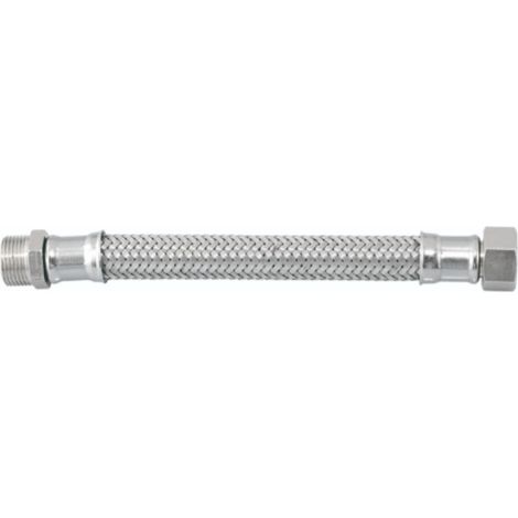 ATTACCHINO FLESSIBILE PER MONOCOMANDO 200MM - RACCORDO M1/2- F3/8 - IN ACCIAIO INOX