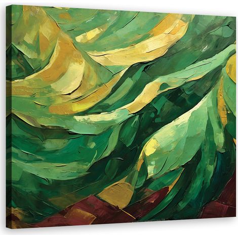 Tableau déco Vert Abstraction 60x60 (1/5)