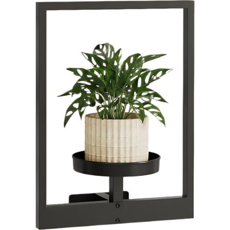 Étagères pour plantes de fenêtre, support mural pour plantes, jardinières suspendues pour plantes d'intérieur, support pour plantes d'extérieur, support mural pour plantes, décoration de pièce en méta (1/5)