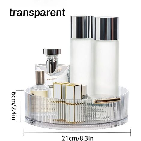 Boîte de rangement cosmétique rotative à 360°, boîte de rangement de bureau rotative