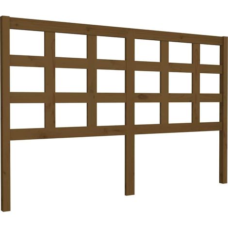 Maison Exclusive - Cabecero de cama madera maciza de pino marrón (1/5)