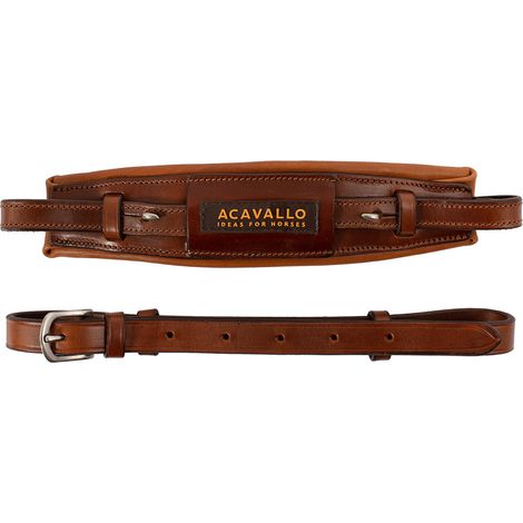 ACAVALLO Nasalina pelle Hackamore COGNAC CAVALLO (1/3)