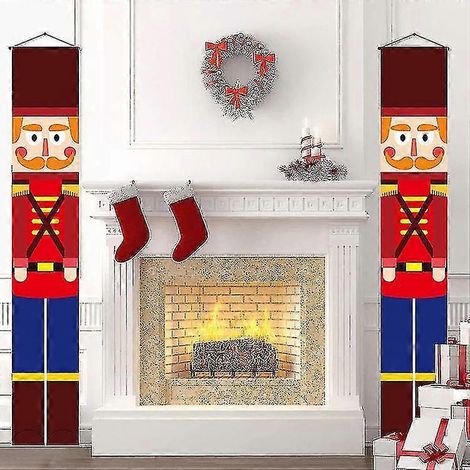 Décorations de Noël Casse-Noisette de 70,8 pouces, bannières de Noël suspendues pour l'intérieur et l'extérieur de la maison SV (1/5)