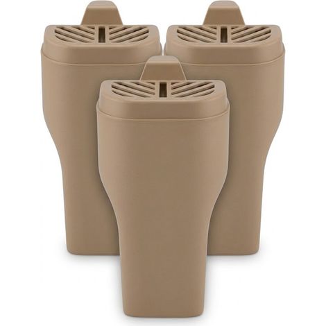 Set 3 Evaporatori per Termosifoni Plastica BEIGE Moderno con Gancio Umidificatore d'Ambiente Verticale Vaschetta Acqua Salvaspazio per Caloriferi Casa e Ufficio Altezza 20.5 cm ARIA SANA (1/5)