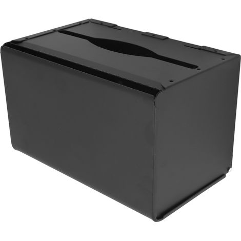 Porte-papier toilette avec étagère – En aluminium spatial étanche – Support mural pour rouleaux – Idéal pour salle de bain et cuisine (Noir) (1/4)