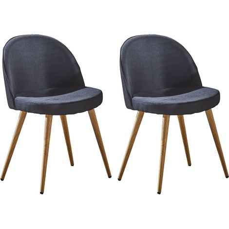 Set aus zwei skandinavischen GREK Stühlen schwarz