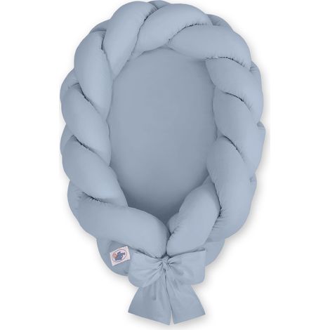 Capullo trenzado para bebé 2 en 1 - Azul sucio (1/2)