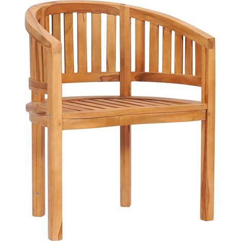 Maison Exclusive - Silla banana de madera maciza de teca (1/5)