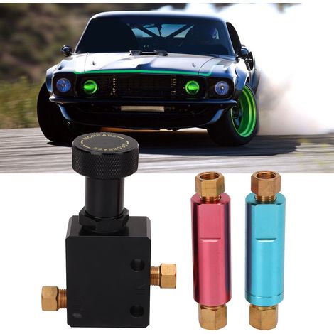 Kit de valve proportionnelle de frein en ligne réglable pour conversion automobile avec valve de pression résiduelle de 2 et 10 livres (1/5)