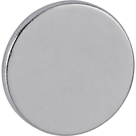 Maul Neodym Magnet  (Ø x H) 10 mm x 1 mm Scheibe Silber 10 St. 6166196