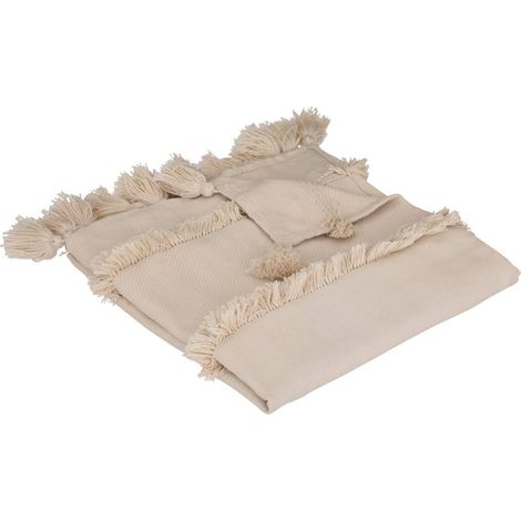 Tagesdecke Boho Row, 100% PET aus Recycling, mit Fransen, 180 x 130 cm (1/5)
