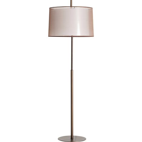 Lampe haute art déco noir patiné en acier et polyester - Noir patiné élégant (1/5)