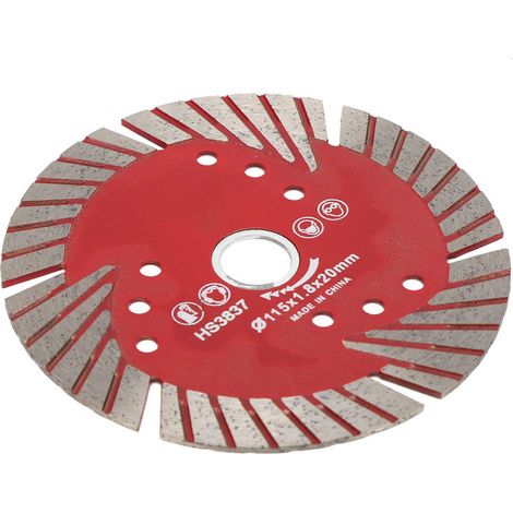 Kreissägeblatt, rote Diamant-Schneidescheibe für Keramikfliesen, geeignet für Heimdekoration, 115 x 1,8 x 20 mm (1/5)