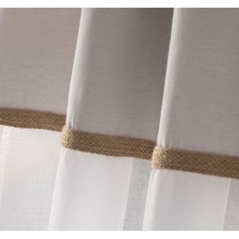 Rideau Voile 140x240cm Kelonia gris (1/3)