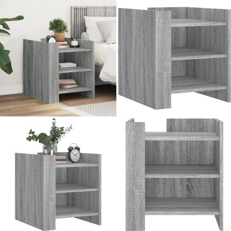 Nachttisch Grau Sonoma 45x50x50 cm Holzwerkstoff - Nachttisch - Beistelltisch - Wohnzimmerschreibtisch - Grau Sonoma - Holzwerkstoff - Home & Living (1/5)