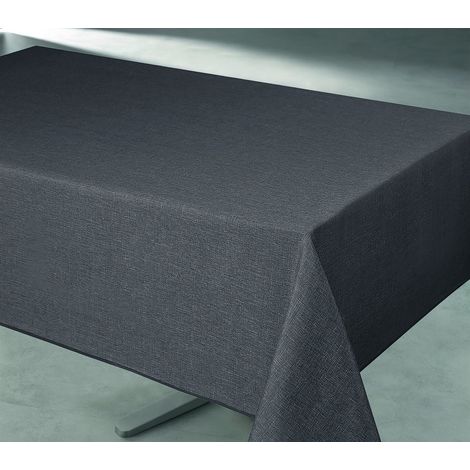 Tischdecke 140x240cm Webmuster Anthrazit - Access Deco