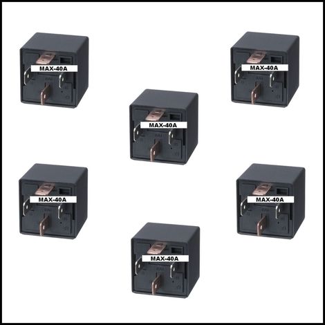 Relè relay relais luci universale 4 contatti 12v max 40a auto moto scooter 6 pzz (1/4)