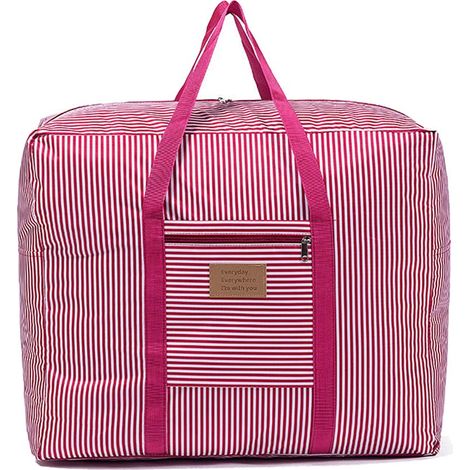 Sac de rangement imperméable Oxford 600D,grand format voyage,idéal couvertures,couettes,oreillers,vêtements,déménagement,rose,taille S (1/5)