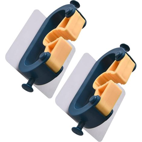 Filiyano – support mural pour balai – Lot de 2 supports pour aspirateur, support mural pour balai, support pour balai de salle de bain, support pour (1/5)