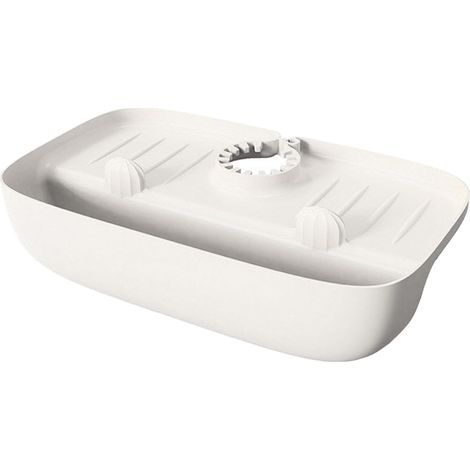Protector contra salpicaduras para grifo de cocina, protector flexible para fregadero con soporte para esponja, protector seco para fregadero con orificio de drenaje, alfombrilla antideslizante para g (1/5)
