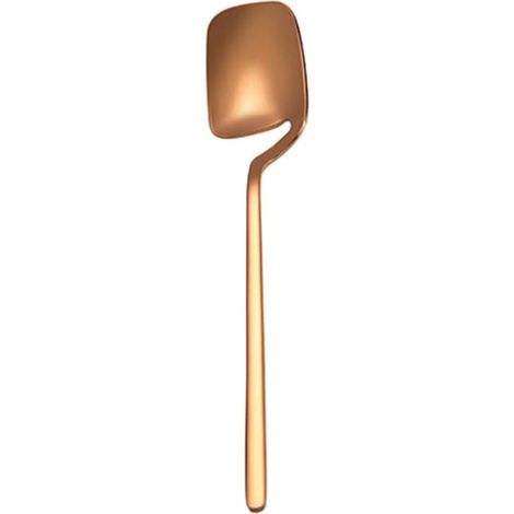 Petite cuillère en inox cuivré avec encoche (1/2)