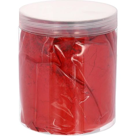 Poudre d'oxyde de fer pigment pour béton maillage 325 28,2 oz (800 g) pigment pour joint d'oxyde de fer pour peinture de carrelage pastel béton ciment, rouge feu (1/5)