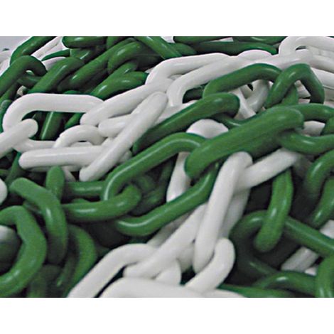 PLASTIKKETTE GRÜN/WEISS Nø6 (25M Beutel) TALIAPLAST - 530113
