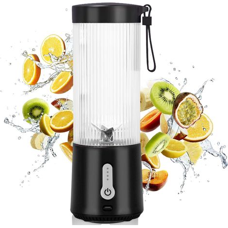 Mixeur Portable - 150 W - 22 000 Tr/Min - 6 Lames - Capacité 450 Ml - Rechargeable USB - Pour Smoothies et Jus (1/5)