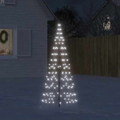 Vidaxl – Sapin de Noël LED 200 lumières blanches 180 cm – 8 effets lumineux – Alimentation USB 5V – Usage intérieur et extérieur