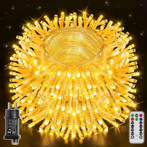 Guirlande lumineuse Exterieure 100 m, 1000 LED, Télécommande, IP44 (1/5)