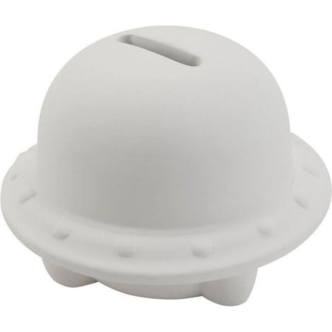 Tirelire en terre cuite - OVNI - 9x9x8 cm - 6 pcs - Bouchon en caoutchouc