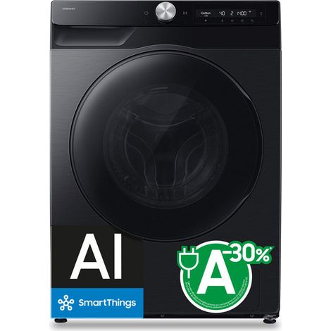 Samsung WD90HG6U94BBU3 Series 9 Lavasciuga Caricamento frontale 9-6 Kg 1400 rpm Classe A D Wi-Fi AI Control Vapore (85x60x59 cm) colore Nero