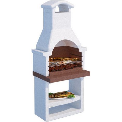 1PZ BARBECUE IN CEMENTO ETNA CON GRIGLIA cm. 81x58x196 h - Kg. 348