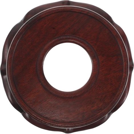Socle Rond en Bois de Santal Creux 9 Cm Support Naturel pour Sphère en Cristal et Théière Présentoir Décoratif Polyvalent pour Maison et Bureau, Rangement Astucieux pour Petits (1/5)