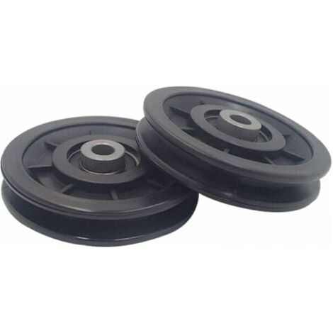 2er-Pack 90 mm Lagerrolle Nylon, Umlenkrolle für Fitnessgeräte, Universalrad für Kabelzugmaschine, Fitnessstudioausrüstung, Garagentor, Schiebetorrolle (1/3)