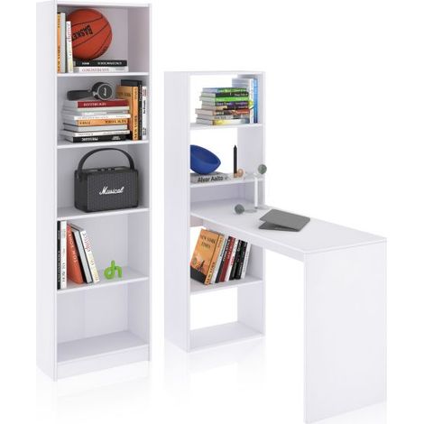 Pack escritorio y estantería Cosmic Plus Blanco Artik (Blanco Mate) (ancho) x 71cm (alto) (1/5)