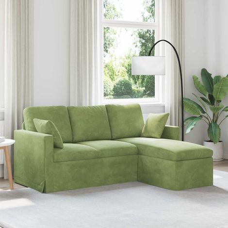 Sofa Hellgrün 178 x 134 x 80 cm Samt (1/5)