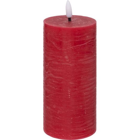 Bougie Déco à LED "Molia" 18cm Rouge