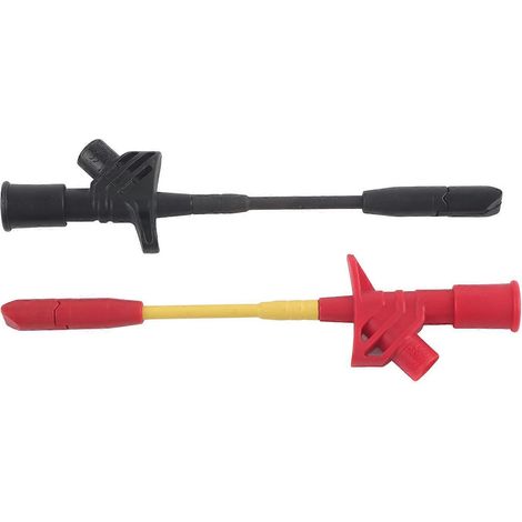 P5005 2 Stück vollisolierte Schnelldurchstich-Prüfnadelhaken für Multimeter, 4-mm-Buchse