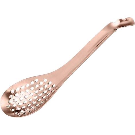 Cuillère perforée, petite cuillère à fentes, cuillère de cuisine moderne, élégante et durable, cuillère perforée, pour curry, céréales, ragoûts-Rose Gold (1/5)