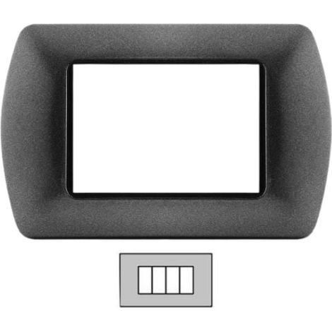PLACCA 8804-26 4P ANTRACITE/INT METALLO