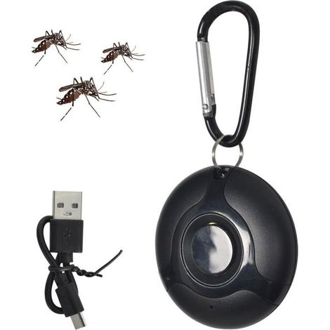 Répulsif anti-moustiques à ultrasons, répulsif anti-insectes portable pour l'intérieur et l'extérieur, repousse efficacement les mouches, les souris, les cafards, les rongeurs et les araignées (1/5)