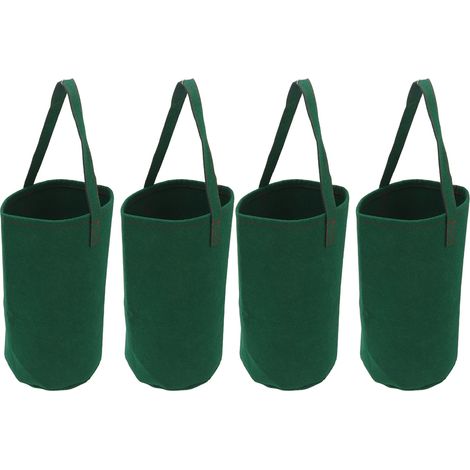 4 pièces à l'envers tomate herbe fraise planteur suspendu inversé tomate fraise cultiver des sacs vert (1/5)